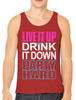 Live It Up Drink It Down Party Hard Men's Tank Top