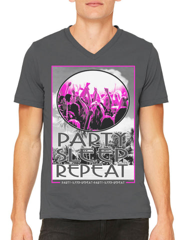 Party Dance Repeat Men's V-neck T-shirt