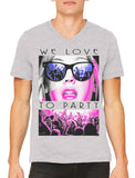 We Love To Party Men's V-neck T-shirt