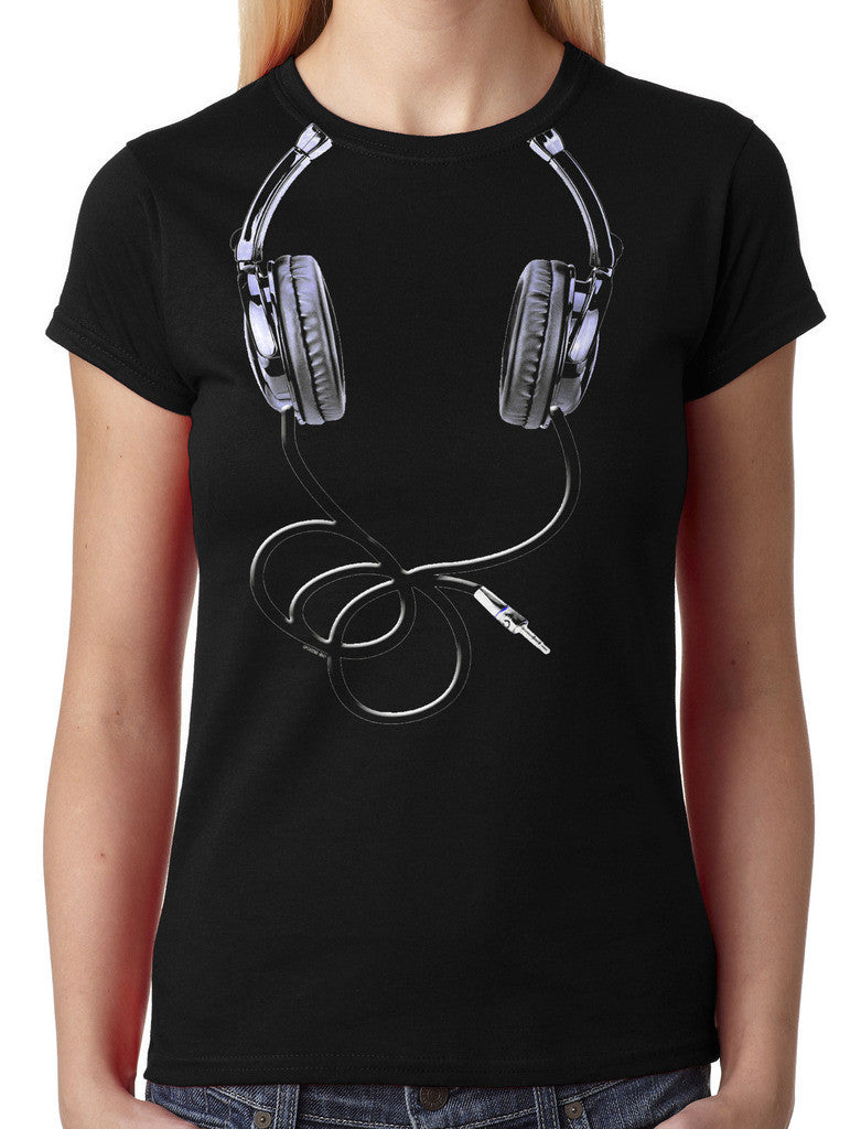 Over Size Headphones Junior Ladies T-shirt – CYBERTELA