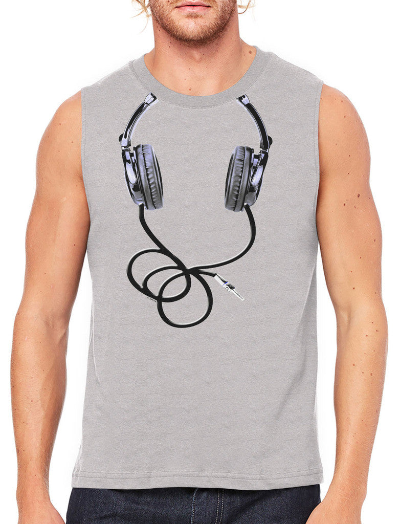 Over Size Headphones Men's Sleeveless T-Shirt