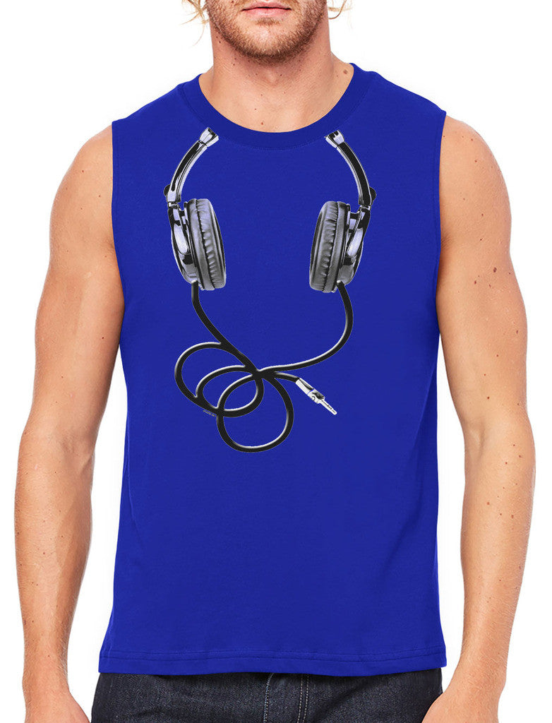 Over Size Headphones Men's Sleeveless T-Shirt