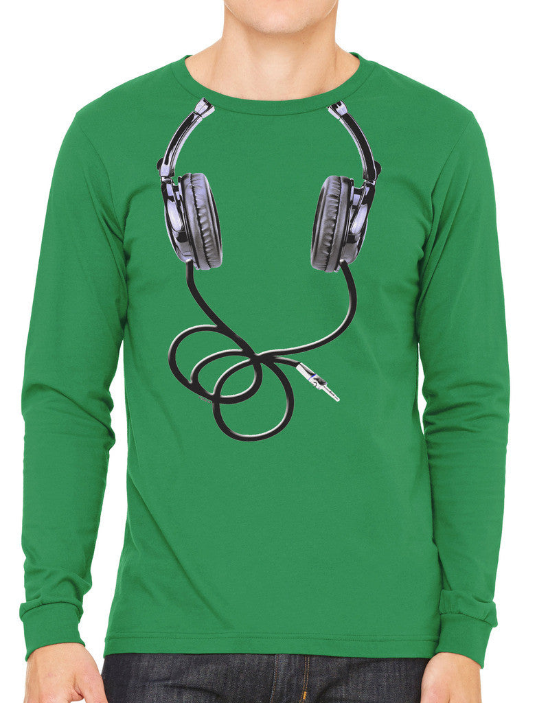 Over Size Headphones Men's Long Sleeve T-shirt