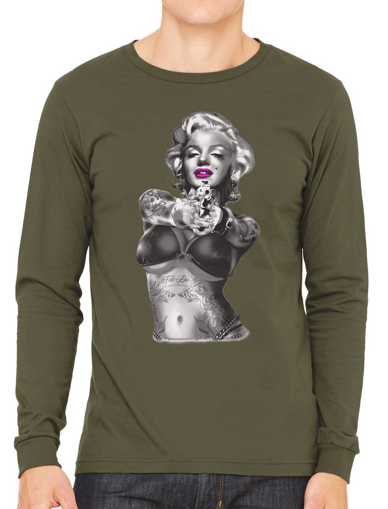 Gangster Marilyn Monroe Men's Long Sleeve T-shirt