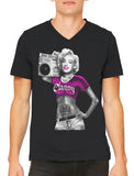 Classy Marilyn Monroe Boombox Men's V-neck T-shirt