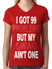 I Got 99 Problems But My Swag Ain't One Junior Ladies V-neck T-shirt