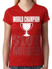 World Champion Slut Hugger Junior Ladies V-neck T-shirt