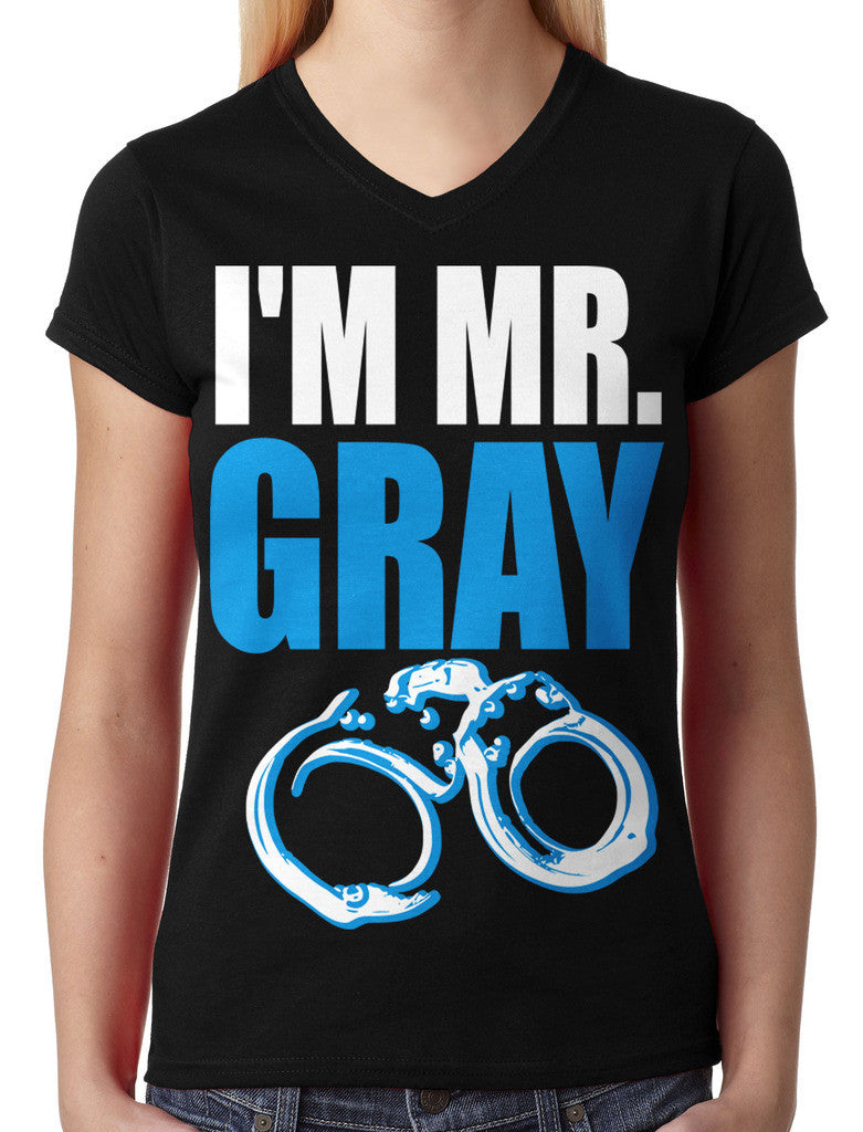 I'm Mr Gray Junior Ladies V-neck T-shirt