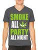 Smoke All Day Party All Night Men's V-neck T-shirt