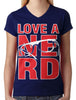 Love A Nerd Junior Ladies V-neck T-shirt