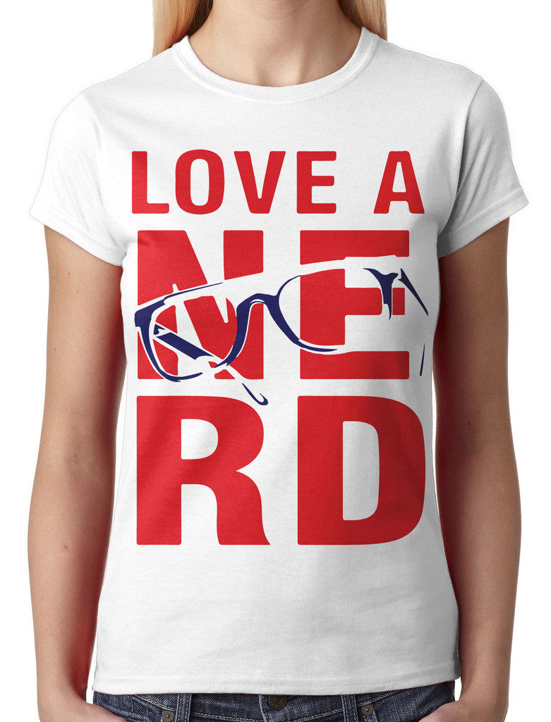 Love A Nerd Junior Ladies T-shirt