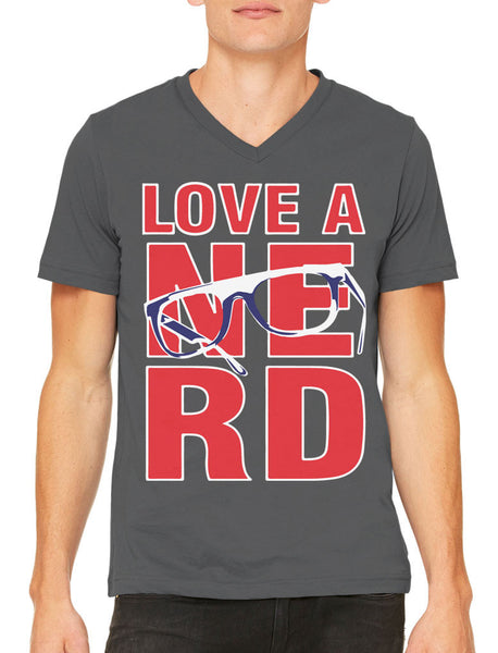 Love A Nerd Men's V-neck T-shirt