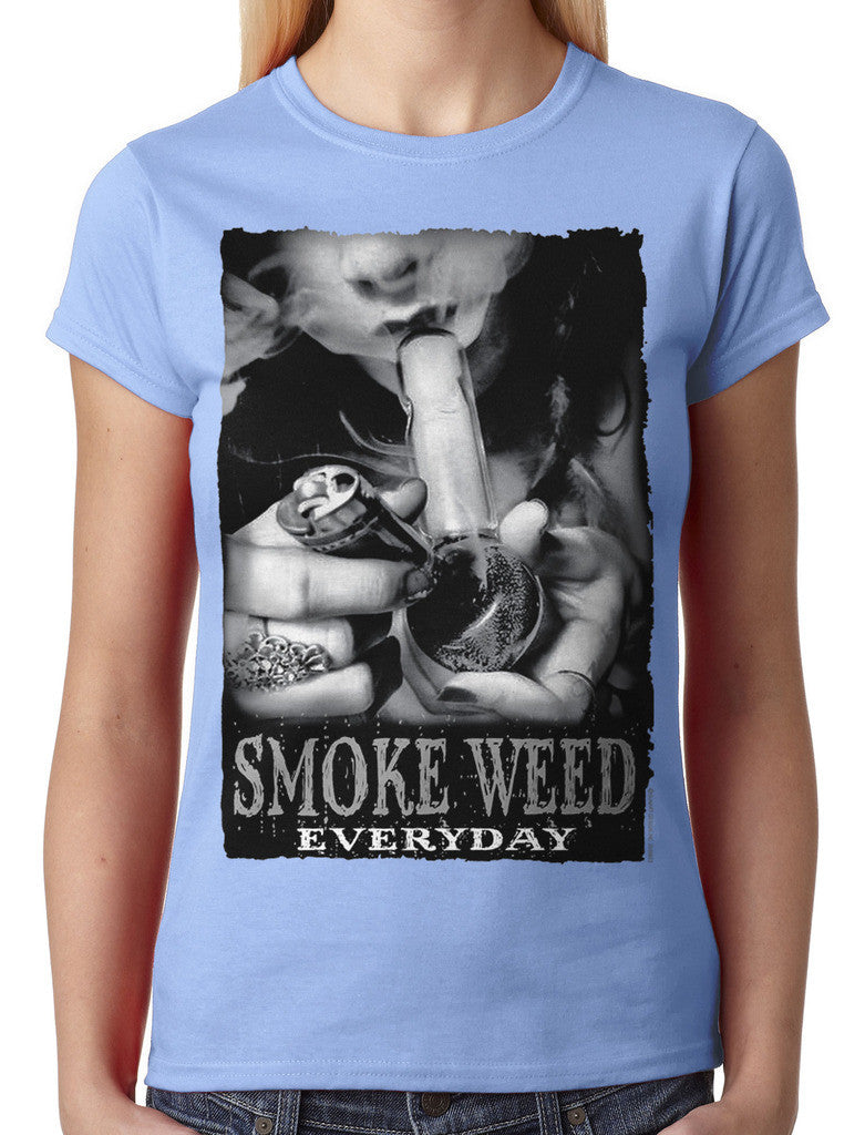 Smoke Weed Everyday Junior Ladies T-shirt