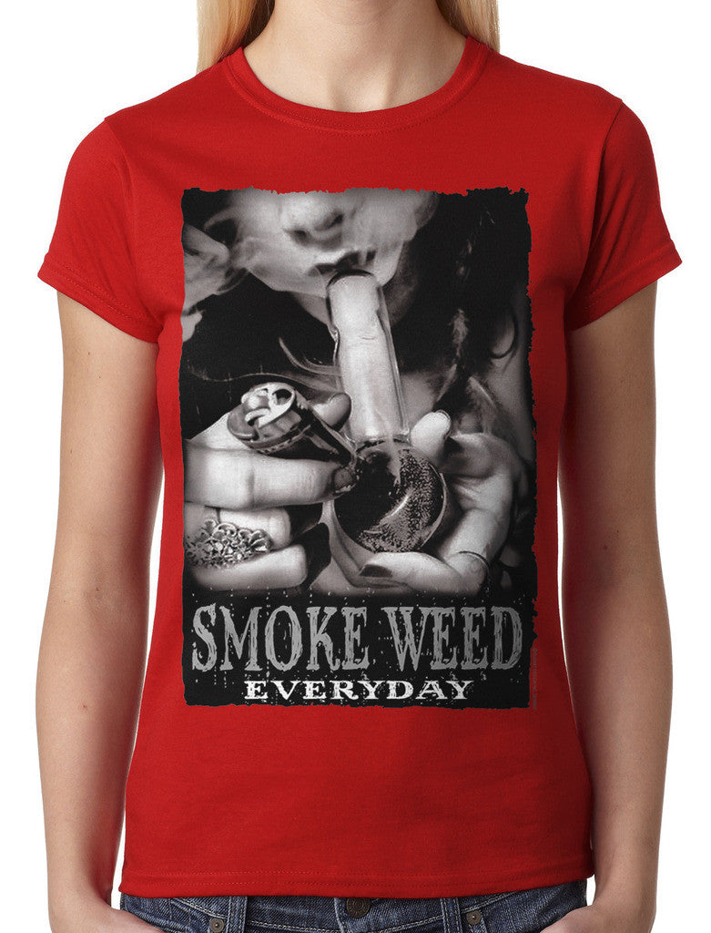 Smoke Weed Everyday Junior Ladies T-shirt