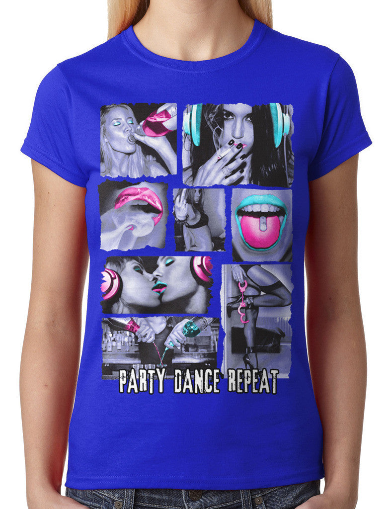 Party Dance Repeat Junior Ladies T-shirt