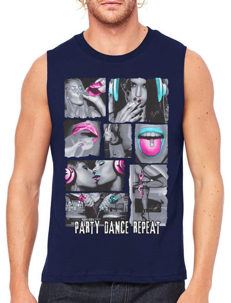 Party Dance Repeat Men's Sleeveless T-Shirt