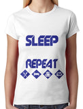 Eat Sleep Rave Repeat Junior Ladies T-shirt