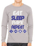 Eat Sleep Rave Repeat Men's Long Sleeve T-shirt