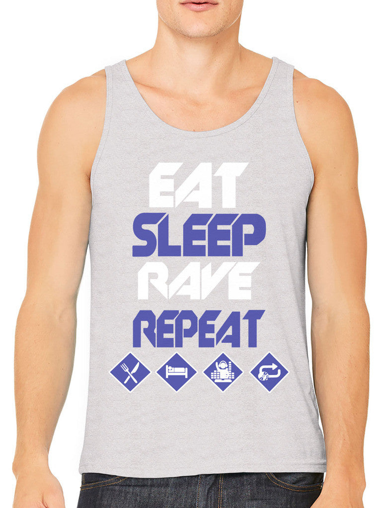 Eat Sleep Rave Repeat Men's Tank Top