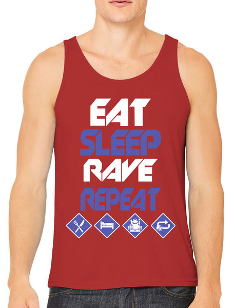 Eat Sleep Rave Repeat Men's Tank Top