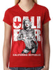 Sexy Marilyn Monroe California Republic Junior Ladies V-neck T-shirt