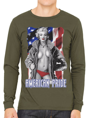 Gangster Marilyn Monroe California Men's Long Sleeve T-shirt