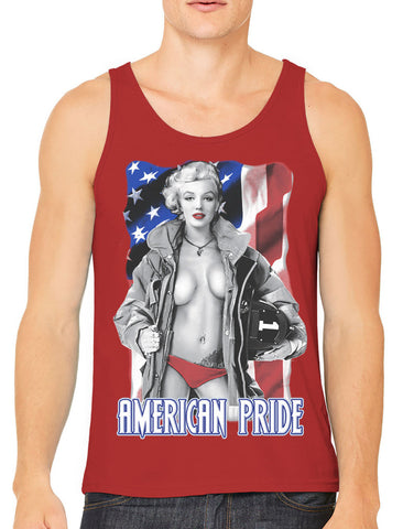 American Made Faded Anchor Flag Men's Tank Top