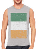 Big Faded Ireland Flag Men's Sleeveless T-Shirt