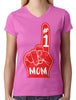 Number 1 Mom Junior Ladies V-neck T-shirt