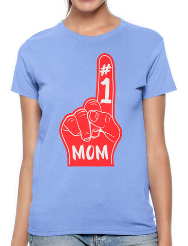 Number 1 Mom Junior Ladies T-shirt