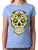 Dia De Los Muertos Sugar Skull Junior Ladies T-shirt