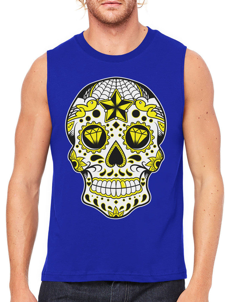 Dia De Los Muertos Sugar Skull Men's Sleeveless T-Shirt