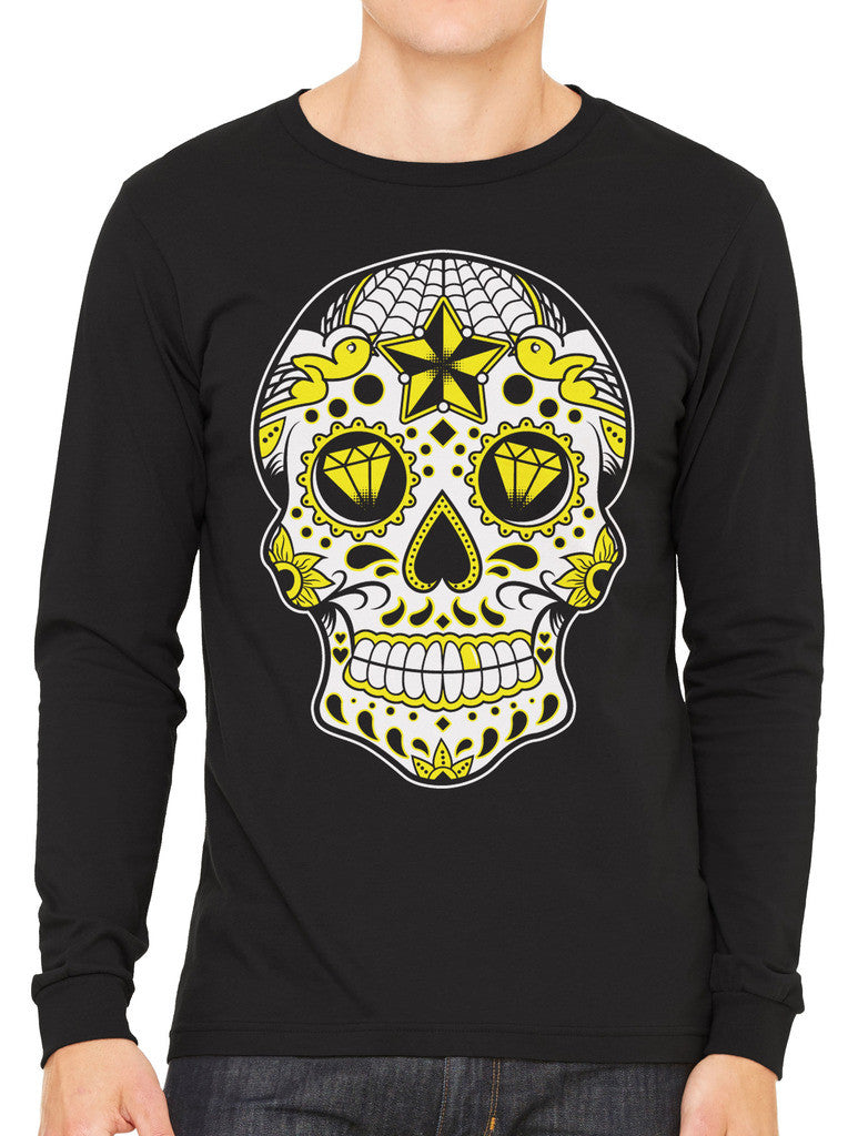 Dia De Los Muertos Sugar Skull Men's Long Sleeve T-shirt – CYBERTELA