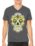 Dia De Los Muertos Sugar Skull Men's V-neck T-shirt