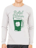 Green Beer Clover Relief Pitcher Men's Long Sleeve T-shirt
