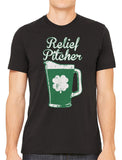 Green Beer Clover Relief Pitcher Men's T-shirt