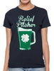 Green Beer Clover Relief Pitcher Women's T-shirt