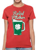 Green Beer Clover Relief Pitcher Women's T-shirt