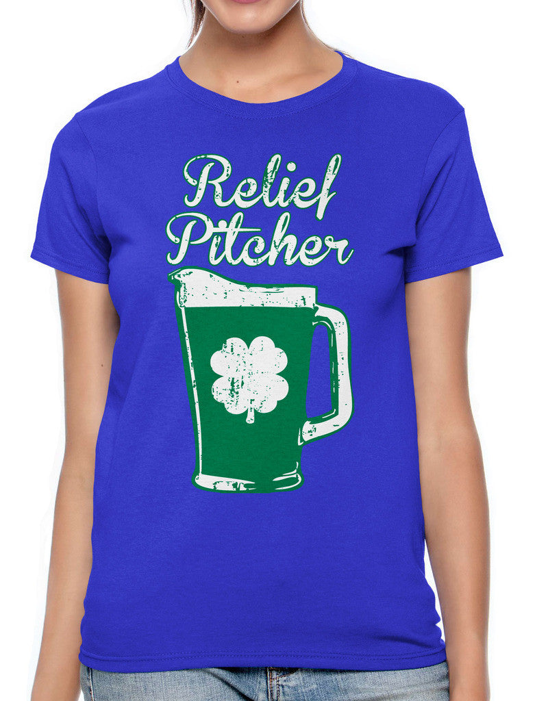 Green Beer Clover Relief Pitcher Women's T-shirt