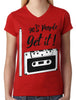 90's People Get It Cassette Tape Junior Ladies V-neck T-shirt