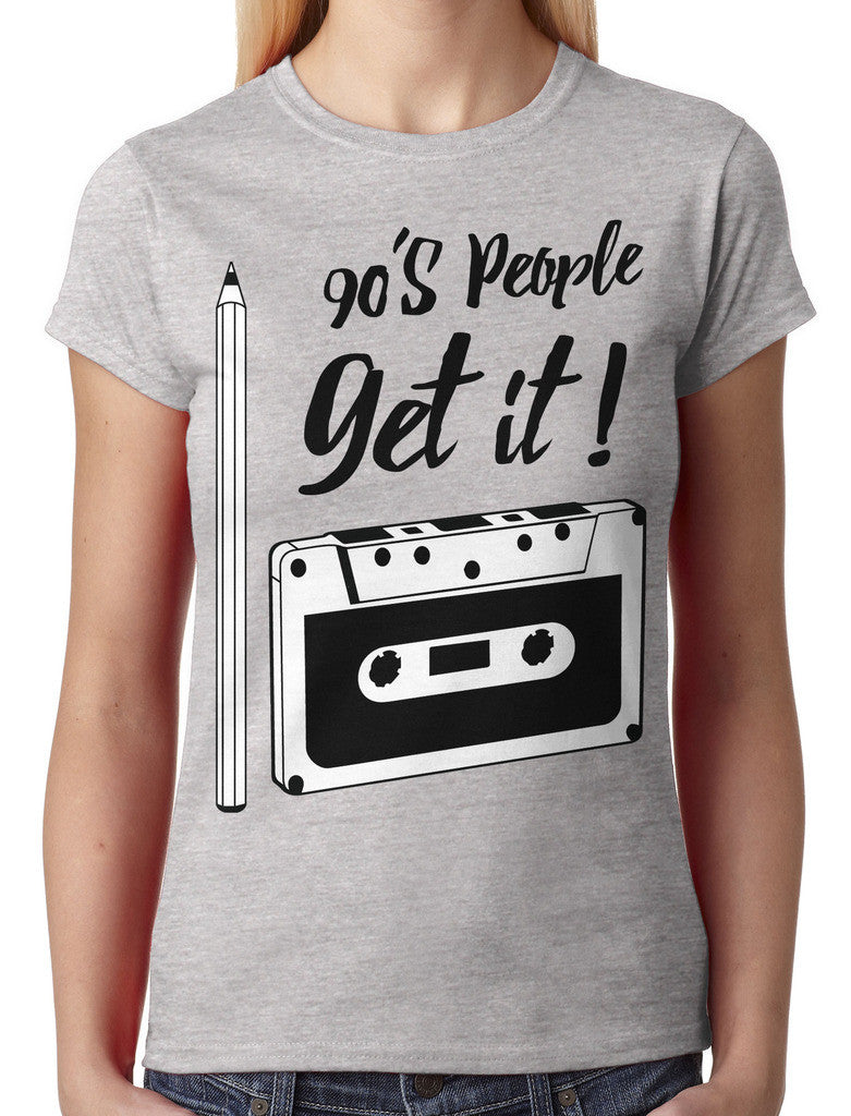 90's People Get It Cassette Tape Junior Ladies T-shirt