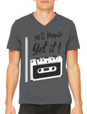 90's People Get It Cassette Tape Men's V-neck T-shirt